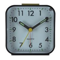 TD® Réveil Veilleuse et Snooze / Ascendant Alarme sonore / Simple à régler Horloges, alimenté par batterie, petit, noir