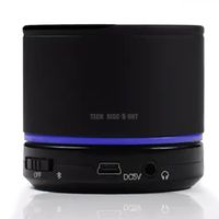 TD® Haut-parleur Bluetooth sans fil Mini enceinte Noir LED avec Micro intégré Kit mains libres et Port USB
