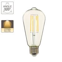 Ampoule à filament LED Edison, culot E27, 8W cons. (75W eq.), lumière blanc chaud
