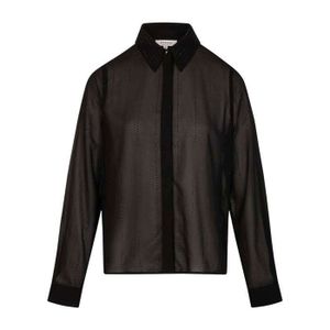 Chemisier Femme Noir Transparent Dorothy Perkins - Manches Longues, Polyester, Neuf Sans Étiquette