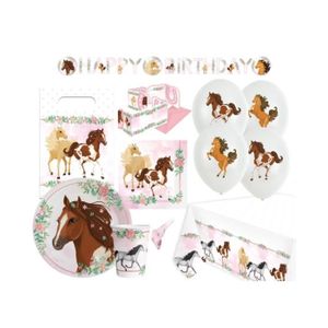 Fangleland Décorations de fête de cheval pour filles, kit de