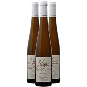 VIN BLANC Alsace Riesling Vendanges Tardives Moelleux Blanc 2015 - Bio - Lot de 3x50cl - Domaine Claude et Christophe Bléger - Vin AOC Blanc