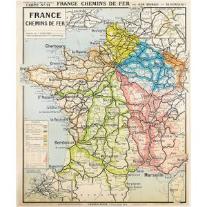 Affiche murale de la carte politique de la France, 150x150cm, peinture sur  toile non tissée imprimée, fournitures de salle d'irritation, décoration  d'intérieur