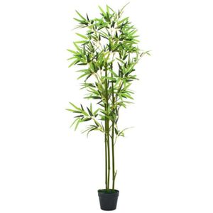 FLEUR ARTIFICIELLE WORD Design Plante artificielle avec pot Bambou 150 cm Vert®XYQFHK® MODERNE