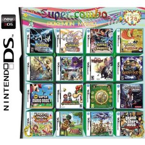 JEU NEW 3DS - 3DS XL 208 Games in 1 NDS Game Pack Card Super Combo Pokemon Mario Album Cartridge for Nintendo DS 2DS 3DS New3DS XL
