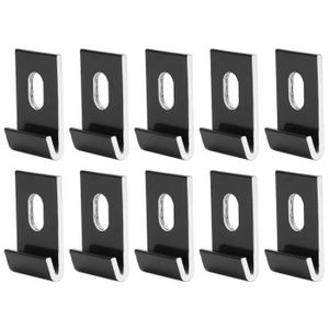 ACCESSOIRE SERRE JARDIN clips de base de serre 10Pcs Base Clips Fixations de crochet Attache l'ensemble de luminaires de serres en aluminium (noir)
