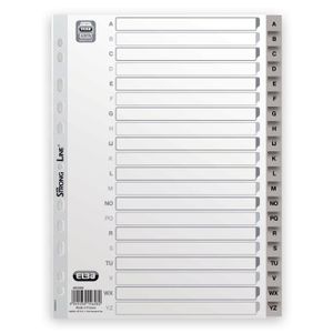 5 Intercalaires A4 Alphabétiques - Onglets A-Z - Carton Coloré - Pour Classeurs