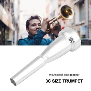 TROMPETTE Garosa partie de trompette Embouchure de trompette pour accessoire d'instrument de musique de taille 3C (argent)