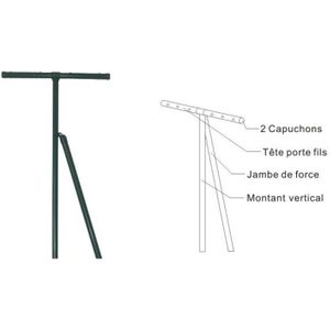 Leifheit 82100 Sechoir De Jardin Linoprotect Achat Vente Fil A