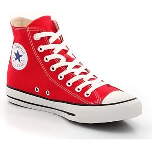 BASKET Baskets montantes Converse All Star Hi - Rouge - Tige en toile - Lacets