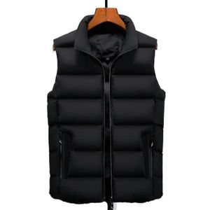 Gilet Sans Manches Rembourré Homme - Col Montant, Coupe Ample - Pour Automne Et Hiver, Léger Et Chaud