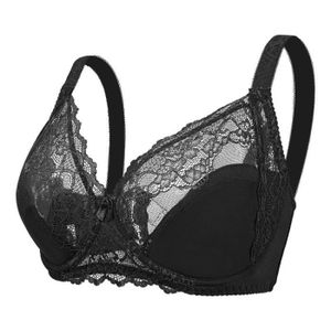Ensemble Lingerie Dentelle Femme - Soutien-Gorge Push-Up Et String - 65% Coton - Romantique