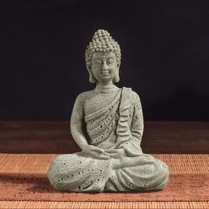 STATUE - STATUETTE Qiilu Figurine de Bouddha Statue de bouddha en résine synthétique, Sculpture de bouddha, Figurine bouddhiste linge statuette