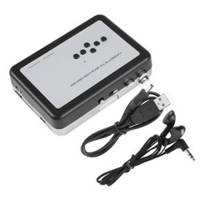 Denash Sélecteur de Lecteur de Cassette avec Casque, Lecteur de Cassette  Portable USB Personnel vers PC