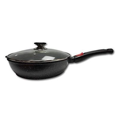 Poêle à Griller Façon Pierre - Manche Amovible, Compatible Induction, Revêtement Greblon C3