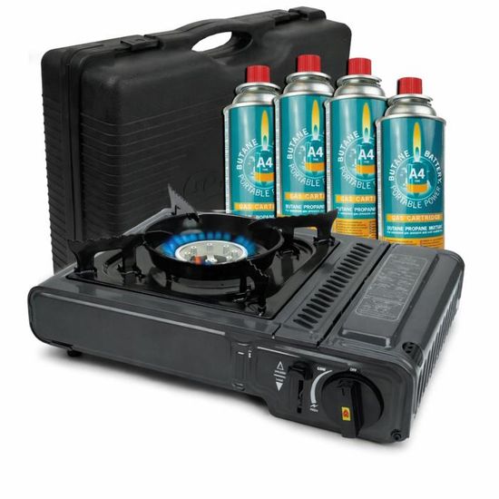 Réchaud De Camping à Cassette - Puissant, Coupe-vent, Réglage Précis, Léger Et Portable Pour Pique-nique, Trek