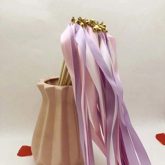 Lemotoy Ruban Mariage 30Pcs Baguettees De Mariage Fée Bâton, Magiques