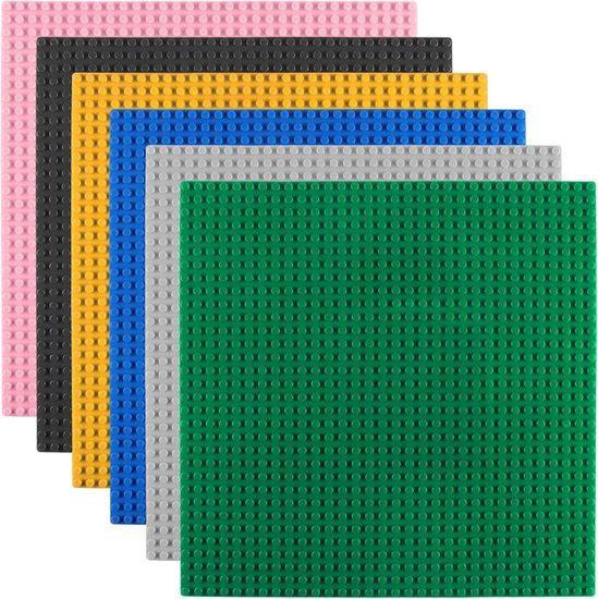 8 Plaques De Base Pour Briques De Construction 25,5x25,5 Cm - 4 Couleurs, Compatible LEGO - 3