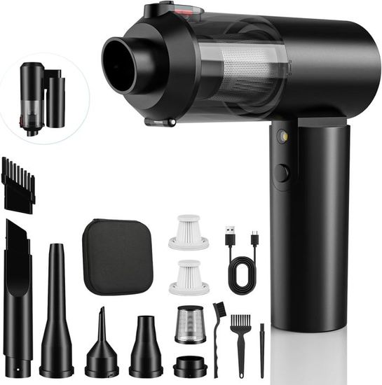 Aspirateur De Voiture Puissant, 16 000 PA, 4 En 1, 3 Vitesses Avec Filtre Hepa Mini Sans Fil 95313477