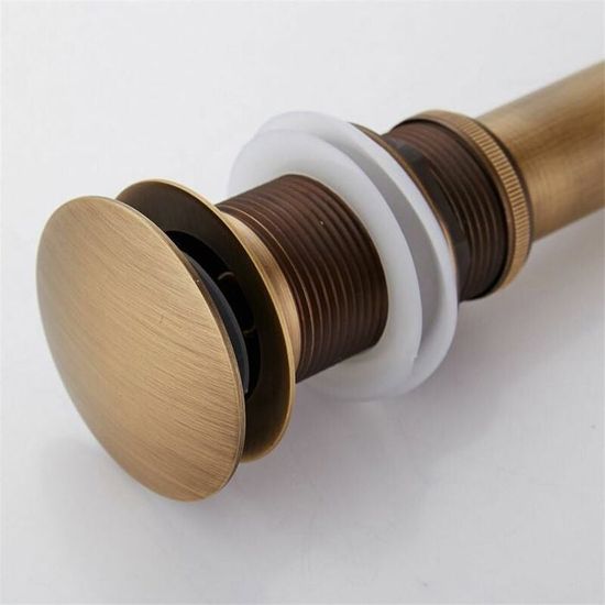 Bon De Vidange Universel Pour Lavabo - Mécanisme Pop-up Avec Trop-plein, En Cuivre Chromé, Finition Brillante