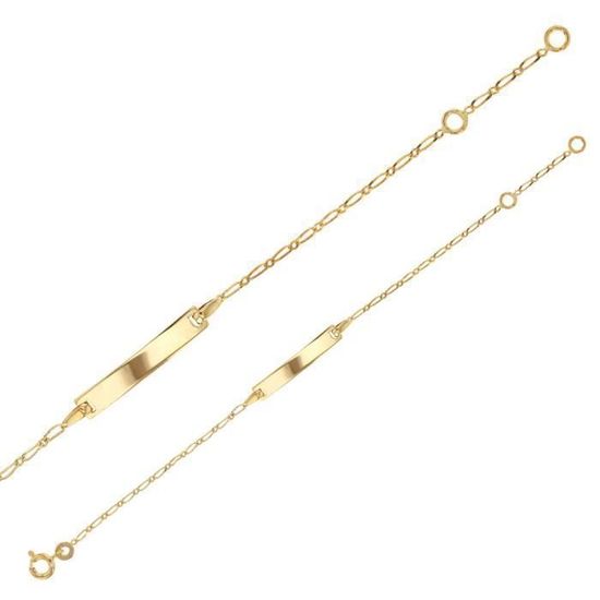 Gourmette Identite Maille Ovale Bebe Or Jaune Gf 750 Achat Vente Bracelet Gourmette Gourmette Bebe Maille Alter Mixte Bebe Or Jaune Cd