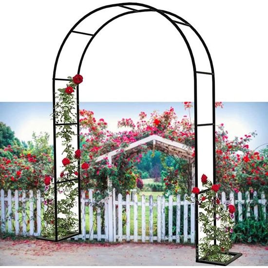 Arches De Mariage En Métal - 2 Pièces (190 Cm Et 210 Cm) Blanc, Support Fond Pour Fête Anniversaire