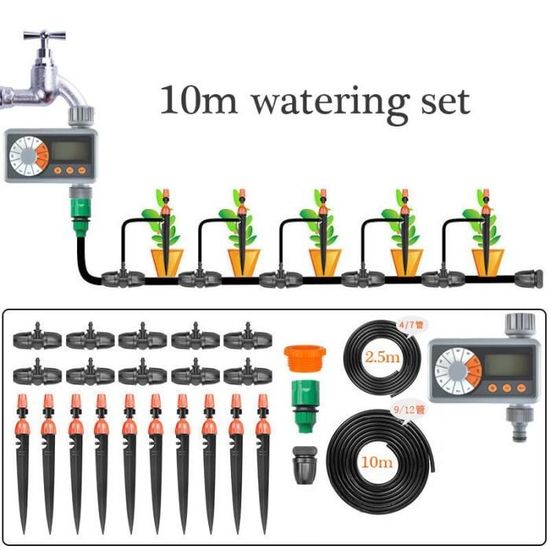Programmateur D'Arrosage Électronique Avec Valve - Pour Pelouse, Goutte-à-Goutte, Jardin Ou Balcon