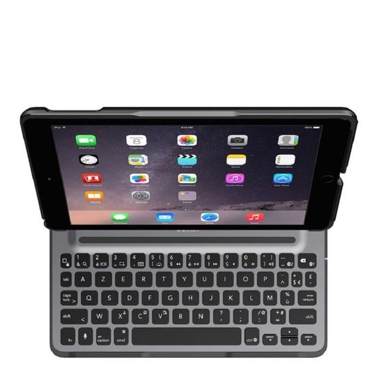 Belkin - F5L191edBLK - Etui-Clavier "QODE Ultimate Lite" pour iPad Mini 4 (Clavier AZERTY) - Noir