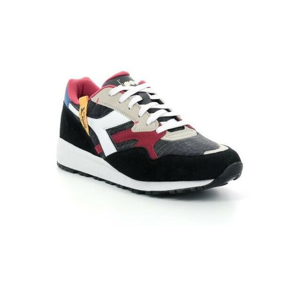 Diadora Eagle 6 Baskets Homme – Rouge Vrai/Noir, Mesh Respirant, Look Sport Urbain Confortable