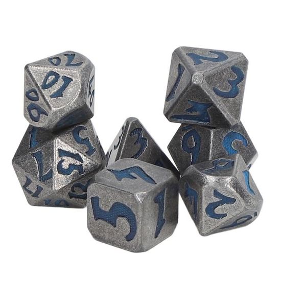 Ensemble de dés en métal pour Donjons et dragons - YOSOO - 01 117221 Ensemble de dés en métal pour Donjons et dragons - YOSOO - 01 117221