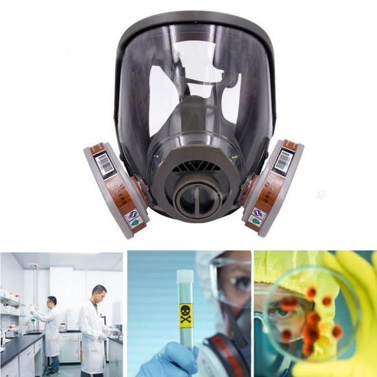 Masque Complet De Protection Respiratoire Avec Filtre - Pour Peinture, Gaz, Poussière - Taille Grande