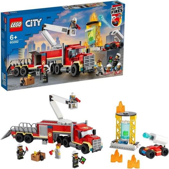 Jeu de construction LEGO® City 60282 L’unité de commandement des pompiers avec miniatures et camion de pompiers