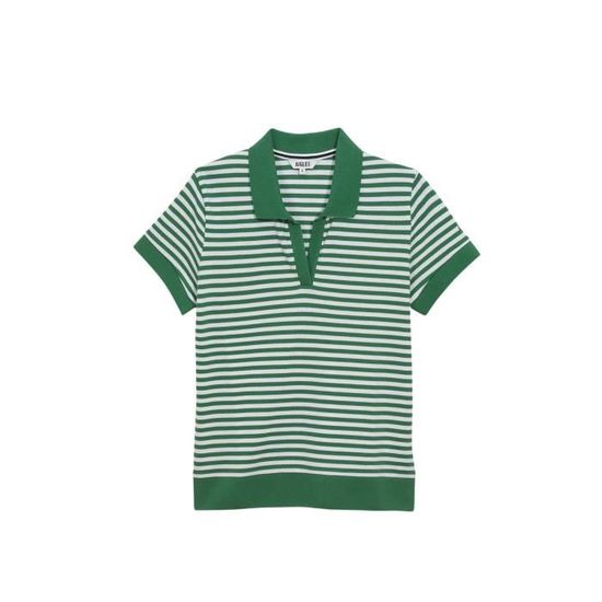 Polo manches courtes a rayures femme Aigle Asperge st Cdiscount Pret a Porter