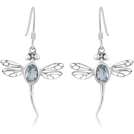 Boucles D'oreilles Femme En Argent Fin 925 - Dimensions 55mm X 8mm, Avec étiquettes