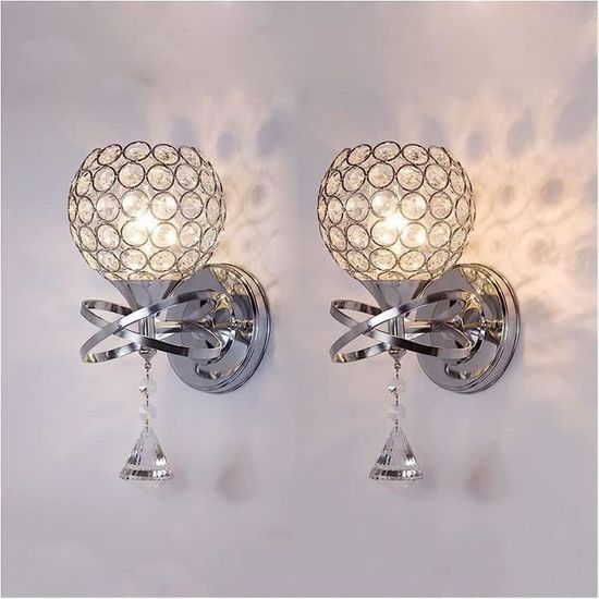 2 Appliques Murales DELIPOP En Bois Et Rotin - Lampe E27 Réglable Pour Salon/chambre (15x15x17cm)