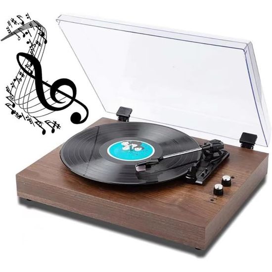 Platine Tourne Disque Vintage - Marron foncé
