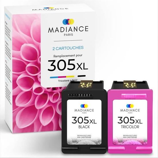 Lot De Cartouches D'Encre Reconditionnées 305Xl 305Xl Hp 305 Xl Pour
