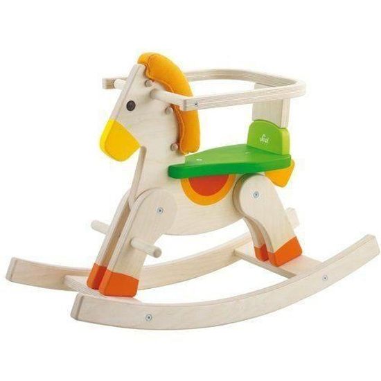 Cheval a Bascule Baby TRUDI Sevi Jouet de Premier Age pour Enfant de 3 ans Interieur Marron Cdiscount Jeux Jouets