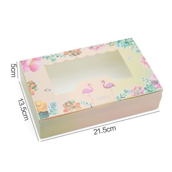 20 Boîtes Cadeau Avec Fenêtre Papier Kraft Brun 85x60x30mm - Boîtes à Cupcakes, Biscuits, Bonbons Et Pâtisseries Pour Occasions Spéciales