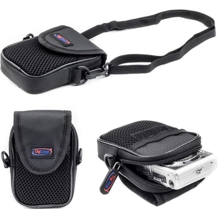 Étui De Transport Digicharge Pour Appareil Photo Sony Cyber-Shot DSC - Housse Compacte Avec Sangle Et Poche