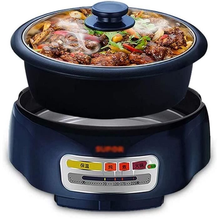 Marmite électrique De Voiture 2 L - 24 V, Revêtement Céramique Antiadhésif - Pour Pique-nique, Camping, Road Trip - Avec Cuve Vapeur Inox