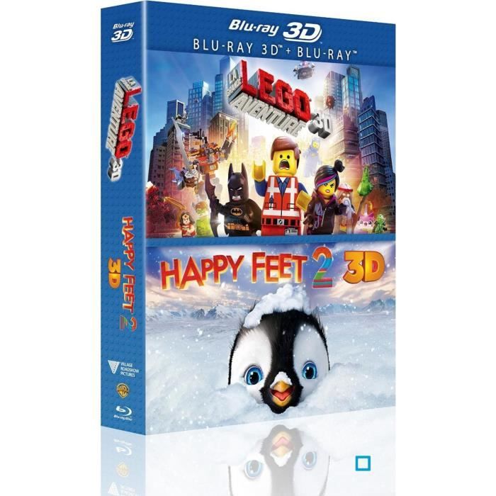 Blu Ray 3d Coffret Lego La Grande Aventure Lego Happy Feet 2 En