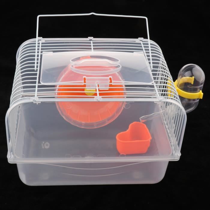Maison de souris Gerbils de cobaye de cage de hamster portable d'animal familier avec le jaune de talon
