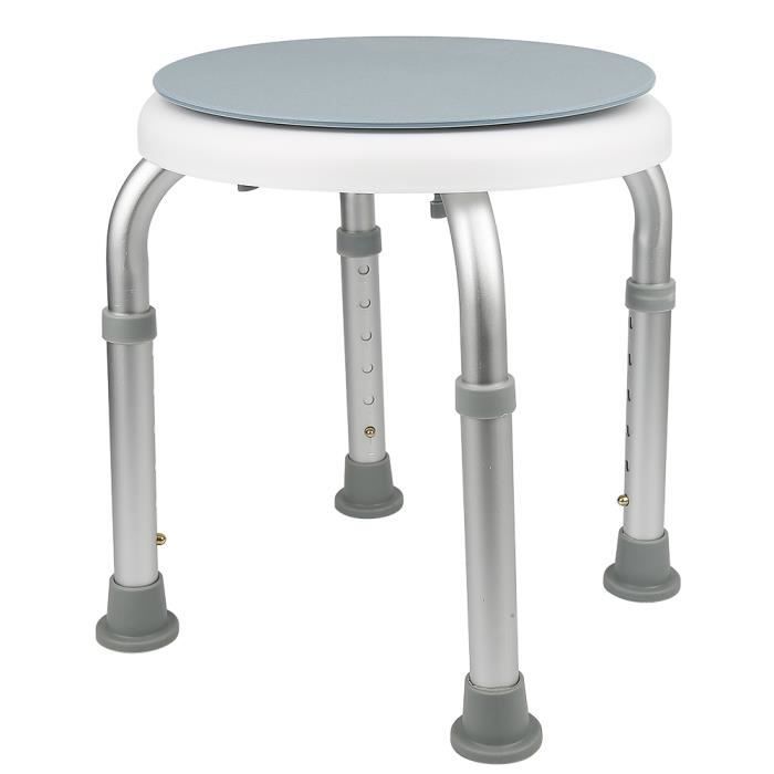 Tabouret de Douche Bleu Siège Pivotante 360°-Charge maximale 136 kg Pour femmes