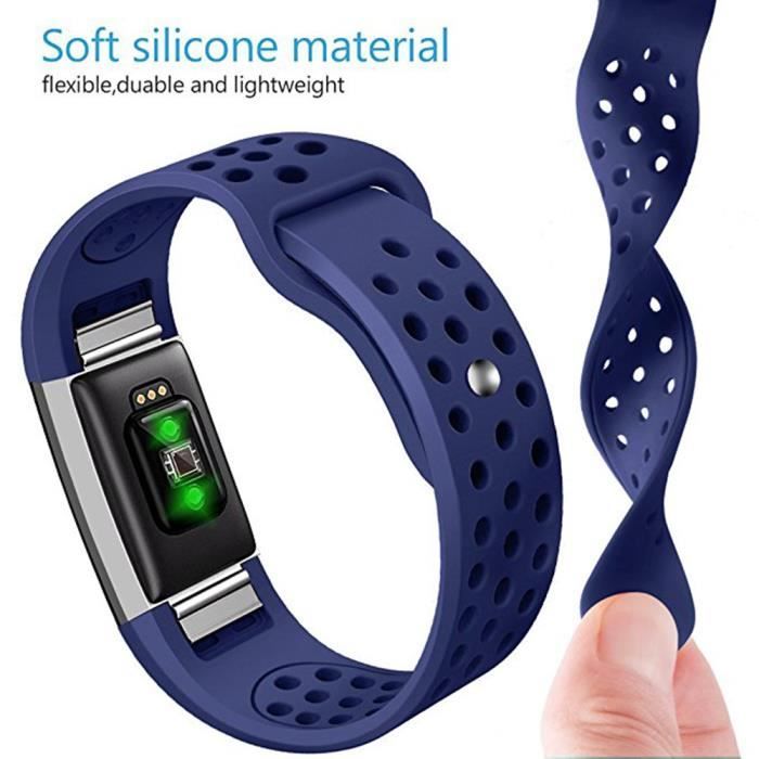 bracelet de montre vendu seul Nouvelle bande de bracelet en silicone pour sports de mode pour Fitbit Charge 2 FQQ80619106DB_non