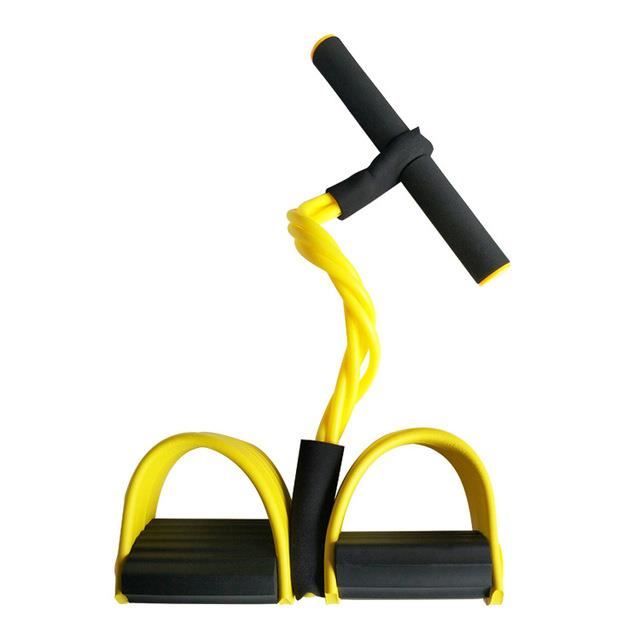 Bande de résistance de remise en form Pédalier d'exercice Sit-ups Extracteur de corde Jaune