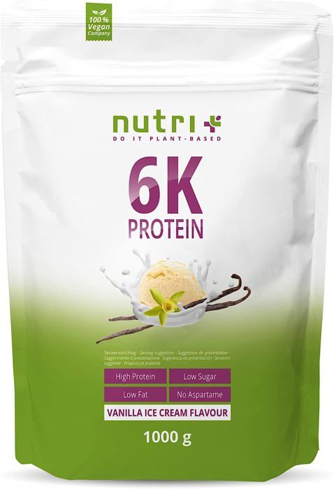 NUTRI-PLUS SHAPE & SHAKE 6K PROTEIN - Poudre de protéines végétaliennes - GLACE À LA VANILLE - PROTEINES - 1000g