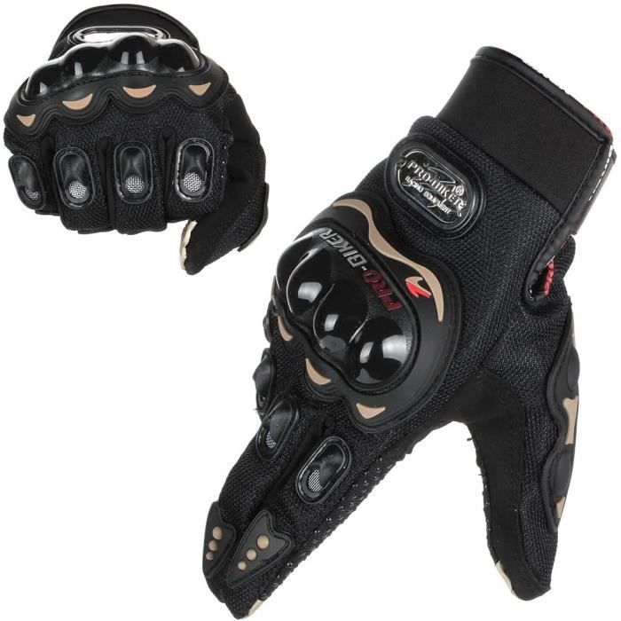 Gants de Moto,Doigt Complet Protection Moto Vélo Sport pour Femmes Hommes L