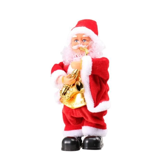 1 pc Danse Déplacement Chanter Père Noël De Figure Musicale Poupée Jouet Décoration pour Café Home Office CHAUSSETTE DE NOEL