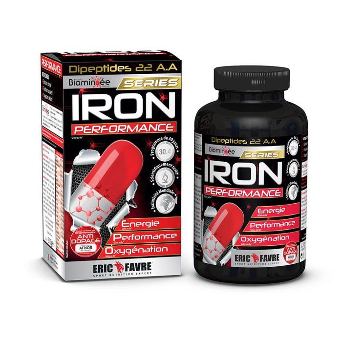 IRON PERFORMANCE Complexe Bioaminoée® Musculation - Dipeptides 22 Acides Aminés + Fer Héminique - Laboratoire Français Eric Favre